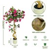Large Fake Pink Flowers Potted, Pink Artificial Bougainvillea Tree in Pot, Wedding Decor Artificial Flowers for Outdoors Indoors Faux Plant - 4 of 4
