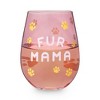 Blush Fur Mama Large Stemless Wine Glass, Perfect for Red or White Wine, Glassware Gift, Pink, 20 Oz, Set of 1 - 4 of 4