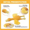 Allforpaws Squeaky Latex Dog Toys Filled with Crepe Paper Plush Wings, Soft Wing Duck, 11.22", Yellow - 2 of 4