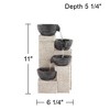 John Timberland Four Cup Rustic Zen Small Cascading Cups Indoor Tabletop Water Fountain with LED Light 11" for Table Office Desk Home Bedroom House - 4 of 4