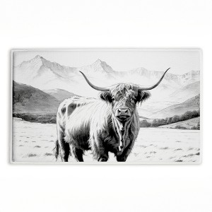 Stupell Industries Highland Sketch In Mountains Printed Plush Bath Mat And Bath Rug, Design By Kim Allen, 18"X30" - 1 of 4
