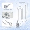 Moissanite Necklace for Women, Round Moissanite Halo Pendant with 925 Sterling Silver Necklace for Wife, Women Jewelry Gifts - 3 of 4