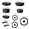 Aoibox Nonstick Cookware Set with Detachable Handle, Induction Compatible, Oven & Dishwasher Safe, PFOA Free, Healthy Non-Stick Pots and Pans - 2 of 4