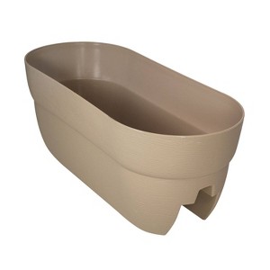Bloomers Railing Polyethylene Outdoor Planter Box Sand 23.75"x9.5" - 1 of 4