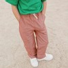 Kids' Organic Reinforced Straight Leg Pants Orange Chambray - Jackalo - 4 of 4