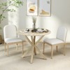 Tangkula 36" Round Farmhouse Dining Table for 4 w/Stable Intersecting Pedestal Base Gray - 4 of 4