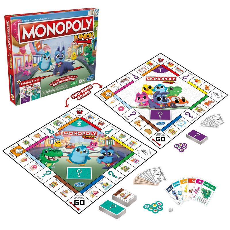 Monopoly Junior 2 Kids Board Games in 1, 4 of 11