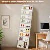 coucheta Foldable Shoe Storage Box, 6 Tier 12 Pairs Portable Shoe Rack Organizer with Magnetic Door, Plastic Stackable Cabinets for Entryway, Hallway - 3 of 4