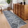 Area Rug Machine Washable Rug Geometric Vintage Non Slip Non Shedding Rugs Low Pile Distressed Throw Carpet for Living Room Bedroom - 3 of 4