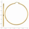 Black Bow Jewelry 2mm, 14k Yellow Gold Classic Round Hoop Earrings, 65mm (2 1/2 Inch) - 3 of 4