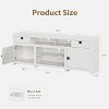 Farmhouse TV Stand for 80 Inch TVs,  with 4 Storage Drawers & 3 Open Shelf, White Television Consoles Stands for Living Room, Bedroom - 3 of 4