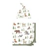 Hudson Baby Infant Boy Gown, Swaddle Blanket and Cap or Headband, Forest Animals, 0-6 Months - image 3 of 4