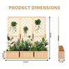 Cedar Privacy Screen with Planter, Outdoor Garden Divider & Trellis Fence for Patio - 4 of 4