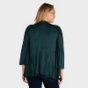 24seven Comfort Apparel Womens Plus Flared Bell Sleeve Open Front Cardigan - 2 of 3