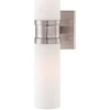 Minka Lavery Modern Wall Light Sconce Brushed Nickel Hardwired 4 1/4" 2-Light Fixture Etched Opal Glass Shade for Bedroom Bathroom - 2 of 2