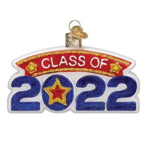 Old World Christmas 2.5 Inch Class Of 2022 Graduation School Tree Ornaments - 1 of 3
