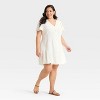 Women's Short Sleeve Button-Front Mini A-Line Dress - Universal Thread™ - 3 of 3