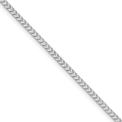 Black Bow Jewelry 2mm, 14k White Gold, Solid Franco Chain Necklace