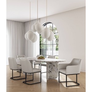 Set of 6 Serena Modern Leatherette Upholstered Dining Chair Set - Manhattan Comfort - 1 of 4