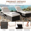 Garvee Outdoor Chaise Lounge Chairs for Outside Patio Furniture Set of 2,Rattan Pool Reclining Chair Adjustable Backrest,Wicker Recliners with Cushion - 4 of 4