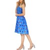 LA LEELA Women's Summer 4th of July American USA Flag Smocked Mini Swing Beach Dress Tube Top Patriotic Dresses for Women One Size Blue, Flags - 2 of 4