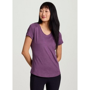 RBX Active Women's V-Neck Athletic Tee Quick Drying Buttery Soft Short Sleeve Running T-Shirt - 1 of 4