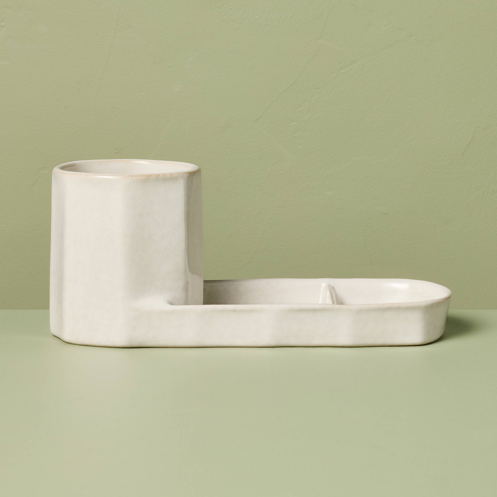 Stoneware Sink Caddy Sour Cream - Hearth & Hand™ with Magnolia