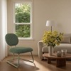 Art Leon Fabric Upholstered Armless Accent Chair with Colored Iron Legs - 3 of 3