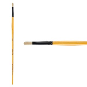 Mimik Hog Professional Synthetic Hog Bristle Paint Brush- Versatile Alternative to Natural Hog Hair Paint Brushes for Oil Painting, Acrylics, Inks, - 1 of 4