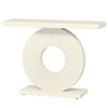 Gulches Modern Console Table, Sculptural Geometric Base, Slim, White, 40", Entryway/Sofa/Hallway Accent - 4 of 4