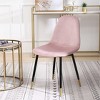 Roundhill Furniture Lassan Contemporary Fabric Dining Chairs, Pink, Set of 4 - 4 of 4