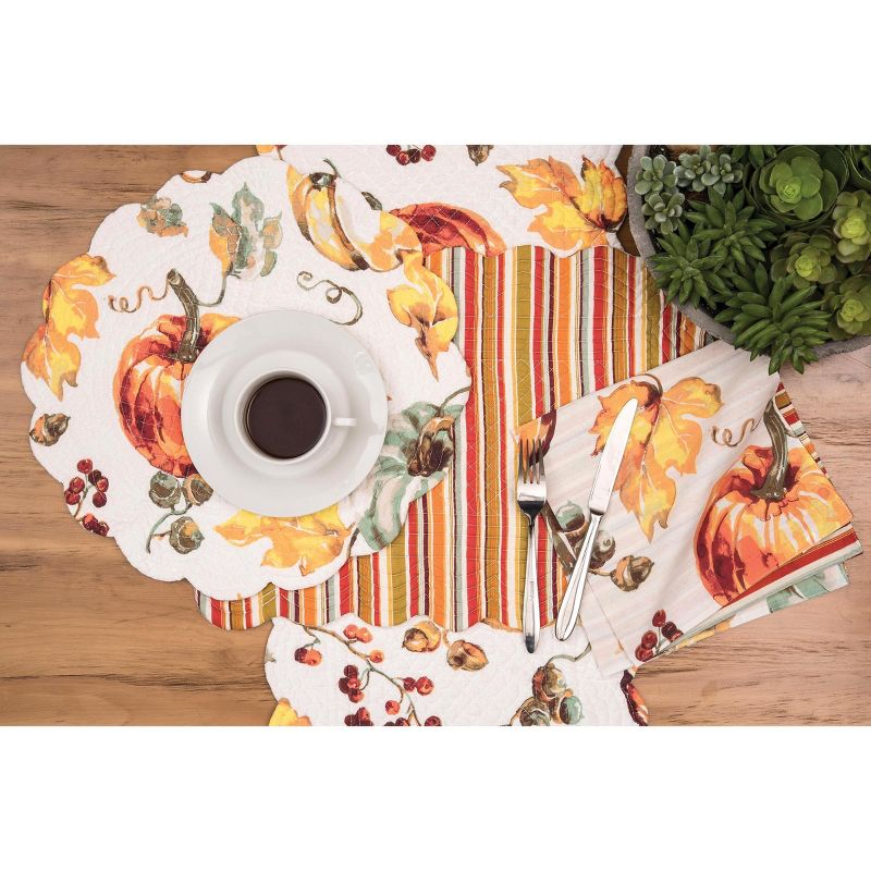 C&F Home 14" x 51" Watercolor Pumpkin Table Thanksgiving Table Runner, 3 of 5