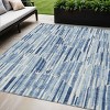 Navy Blue And Sky Blue Abstract Washable Indoor Outdoor Area Rug - 2 of 4