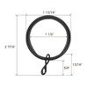 TWOPAGES Curtain Rings with Eyelets, 1.5" Ring for Curtain Pin Hooks (Pack of 12) - 3 of 4