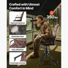 VEVOR Hunting Chair, 360° Silent Swivel, Foldable Portable Blind Chair, Heavy-Duty Steel Frame Ground Stool Seat, with Armrests, Cover, Black - 3 of 4