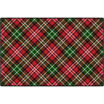 3'3"x5' Rectangle Indoor and Outdoor Plaid Nylon Accent Rug Multicolored - Brumlow Mills