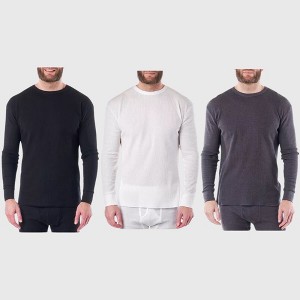 Alpine Swiss Mens Thermal Long Sleeve Top Underwear Crew Neck Shirt Waffle Knit Henley Base Layer - 1 of 4