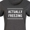 Women's - Instant Message - Actually Freezing Graphic T-shirt Dress - 2 of 4