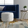 Radovre Hairpin Ottoman Faux Fur White - Threshold™ - image 2 of 3