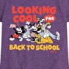 Girls' - Disney - Minnie Minnie Goofy Donald Daisy Back To School Fitted Short Sleeve Graphic T-Shirt - 2 of 4