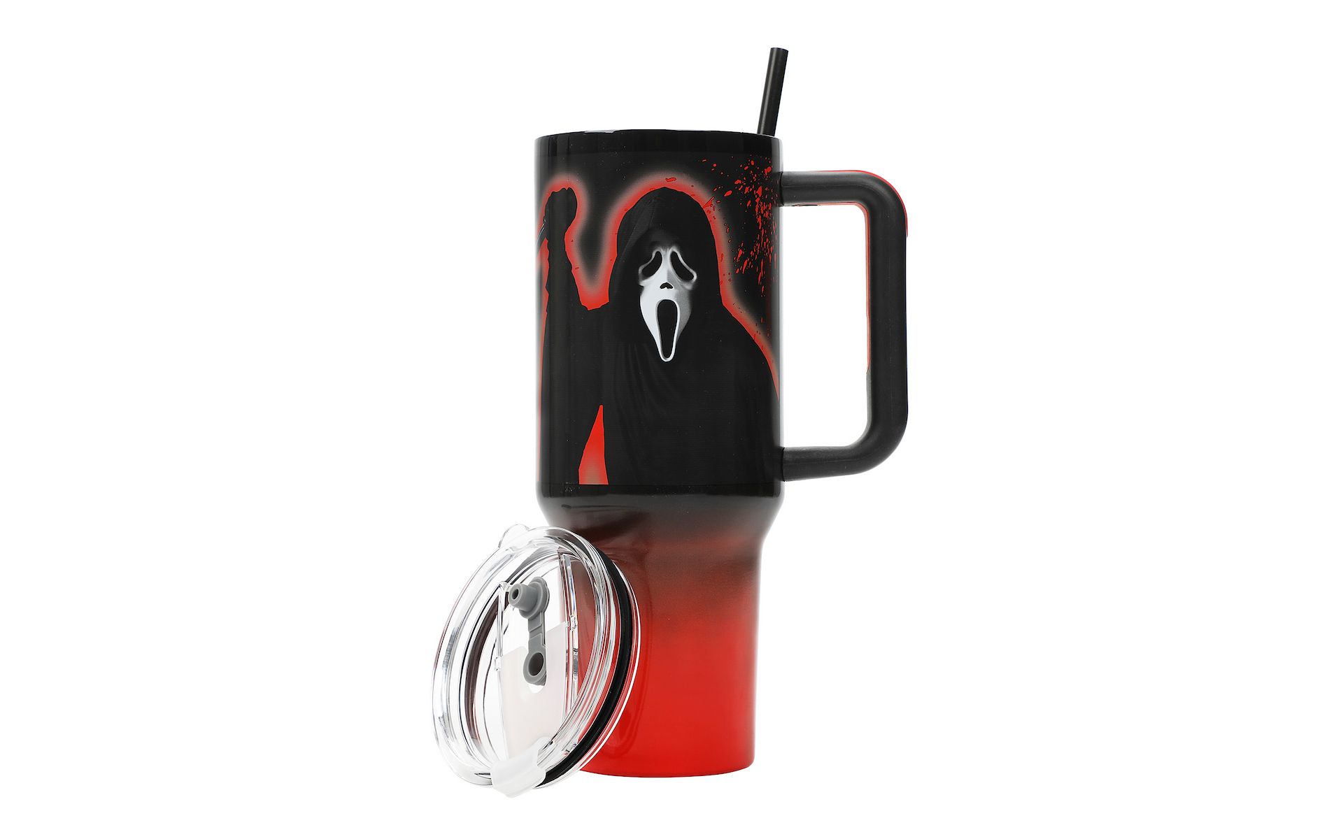 Ghost Face Black & Orange Ombre 40 Oz Stainless Steel Tumbler