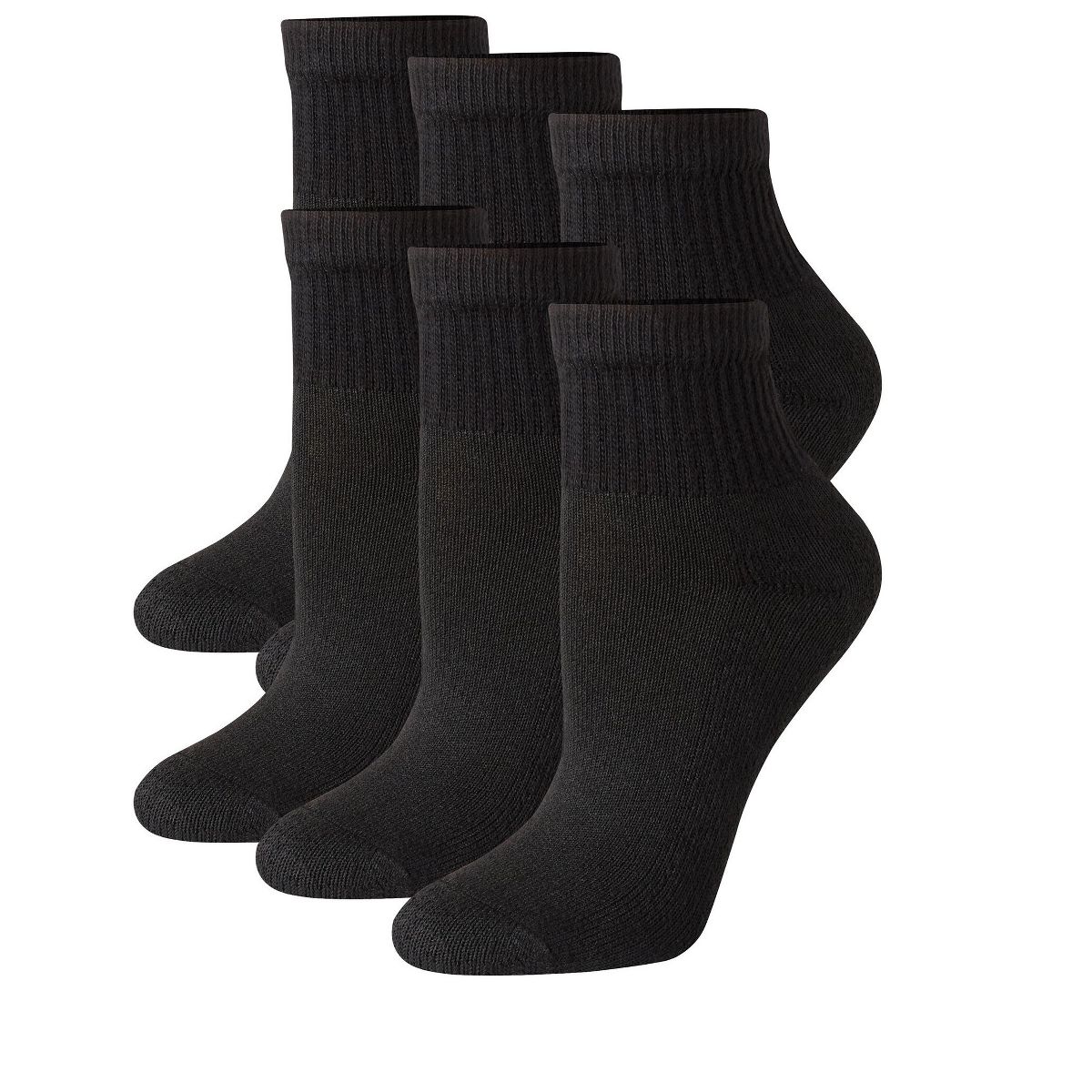 Hanes Women's Ankle Socks, Moisture-Wicking, Extended Sizes 8-12, 6-Pairs