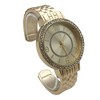 Olivia Pratt Round Face Rhinestone Bezel Textured Bangle Women Watch - 3 of 3