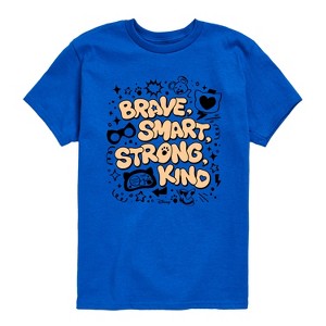 Boys' - Super Kitties - Brave Smart Strong Kind Short Sleeve Graphic T-Shirt - 1 of 4