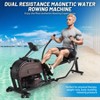 Rowing Machine, Water Rower Machine for Home, Extended Slide Rail with Max 350lb Weight Capacity - 2 of 4
