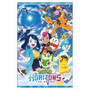 Trends International Pokémon Horizons - Key Art Framed Wall Poster Prints - 1 of 4