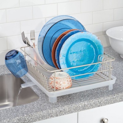 Mdesign Kitchen Dish Drying Rack With Swivel Spout, 3 Pieces Target