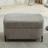 TIRAMISUBEST Storage Ottoman,Corduroy fabric,Grey - 3 of 4