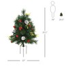22.5in Christmas Tree 2-Pack Outdoor Pre-Lit Artificial Pine Cordless with 24 Warm Lights and Stakes - 3 of 4
