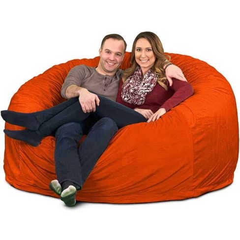 6' Huge Bean Bag Chair With Memory Foam Filling And Washable Cover - Relax  Sacks : Target